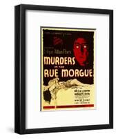 Murders in the Rue Morgue, Bela Lugosi on Window Card, 1932-null-Framed Art Print