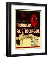 Murders in the Rue Morgue, Bela Lugosi on Window Card, 1932-null-Framed Art Print