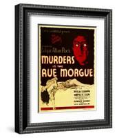 Murders in the Rue Morgue, Bela Lugosi on Window Card, 1932-null-Framed Art Print