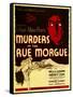 Murders in the Rue Morgue, Bela Lugosi on Window Card, 1932-null-Framed Stretched Canvas