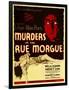 Murders in the Rue Morgue, Bela Lugosi on Window Card, 1932-null-Framed Art Print