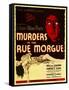 Murders in the Rue Morgue, Bela Lugosi on Window Card, 1932-null-Framed Stretched Canvas