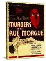 Murders in the Rue Morgue, Bela Lugosi on Window Card, 1932-null-Stretched Canvas