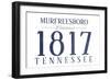 Murfreesboro, Tennessee - Established Date (Blue)-Lantern Press-Framed Art Print