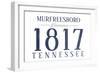 Murfreesboro, Tennessee - Established Date (Blue)-Lantern Press-Framed Art Print
