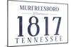 Murfreesboro, Tennessee - Established Date (Blue)-Lantern Press-Mounted Art Print