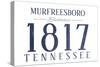 Murfreesboro, Tennessee - Established Date (Blue)-Lantern Press-Stretched Canvas