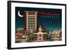 Murfreesboro, Tennessee - Retro Style Skyline-Lantern Press-Framed Art Print