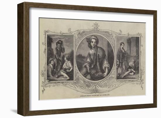 Murillo's Spanish Peasant Boys and Flower Girl-Bartolome Esteban Murillo-Framed Giclee Print