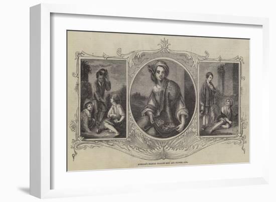 Murillo's Spanish Peasant Boys and Flower Girl-Bartolome Esteban Murillo-Framed Giclee Print