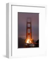 Murky Evening at the Golden Gate Bridge - San Francisco-Vincent James-Framed Photographic Print