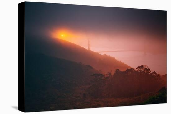 Murky Gold, Golden Gate, Sun and Fog, San Francisco-null-Stretched Canvas