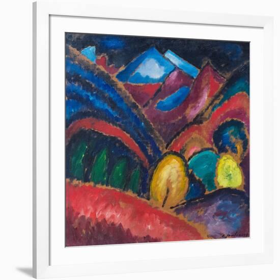 Murnau, 1910 (Oil on Card)-Alexej Von Jawlensky-Framed Giclee Print