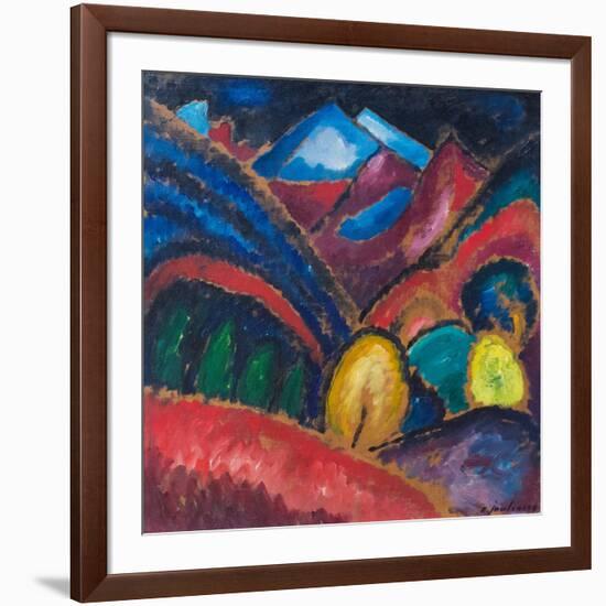 Murnau, 1910 (Oil on Card)-Alexej Von Jawlensky-Framed Giclee Print