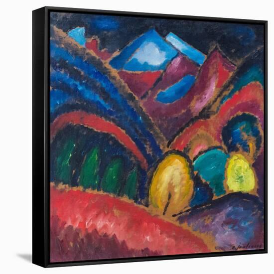 Murnau, 1910 (Oil on Card)-Alexej Von Jawlensky-Framed Stretched Canvas