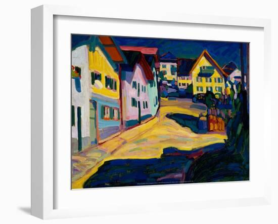 Murnau Burggrabenstrasse, 1908-Wassily Kandinsky-Framed Art Print