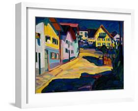 Murnau Burggrabenstrasse, 1908-Wassily Kandinsky-Framed Art Print