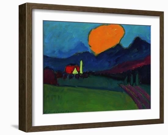 Murnau - Landscape Orange Cloud, c.1909-Alexej Von Jawlensky-Framed Giclee Print