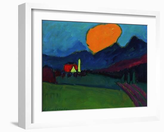 Murnau - Landscape Orange Cloud, c.1909-Alexej Von Jawlensky-Framed Giclee Print