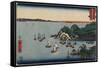 Muronotsu in Harima Province, July 1858-Utagawa Hiroshige-Framed Stretched Canvas