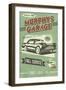 Murphys Full Service Garage - Vintage Sign-Lantern Press-Framed Art Print