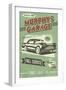 Murphys Full Service Garage - Vintage Sign-Lantern Press-Framed Art Print