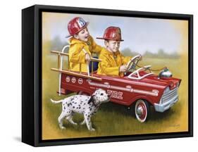 Murray Fire Truck-David Lindsley-Framed Stretched Canvas