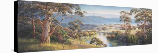 Murray Valley Autumn-John Bradley-Stretched Canvas