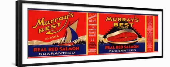 Murrays Best Brand Salmon Label - Alaska-Lantern Press-Framed Premium Giclee Print