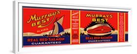 Murrays Best Brand Salmon Label - Alaska-Lantern Press-Framed Premium Giclee Print