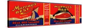 Murrays Best Brand Salmon Label - Alaska-Lantern Press-Stretched Canvas