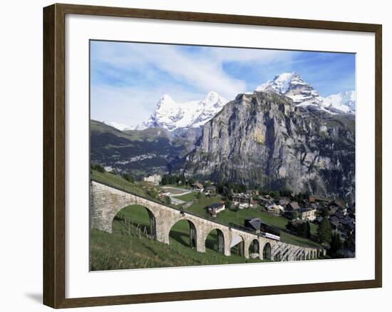 Murren, Eiger, Monch and Jungfrau, Bernese Oberland, Switzerland-Hans Peter Merten-Framed Photographic Print