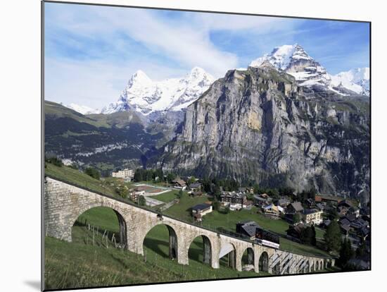 Murren, Eiger, Monch and Jungfrau, Bernese Oberland, Switzerland-Hans Peter Merten-Mounted Photographic Print