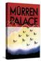 Murren Palace: Skiing at Sunset-Willy Trap-Stretched Canvas