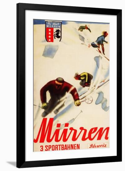 Murren, Switzerland - Inferno Races Promotional Poster-Lantern Press-Framed Art Print