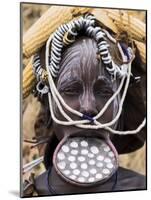 Mursi Lady with Lip Plate, South Omo Valley, Ethiopia, Africa-Jane Sweeney-Mounted Photographic Print