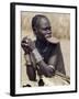 Mursi Woman Wearing a Large Clay Lip Plate, Omo Delta, Ethiopia-Nigel Pavitt-Framed Photographic Print