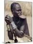 Mursi Woman Wearing a Large Clay Lip Plate, Omo Delta, Ethiopia-Nigel Pavitt-Mounted Photographic Print