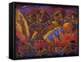 Musas Del Caribe-Oscar Ortiz-Framed Stretched Canvas