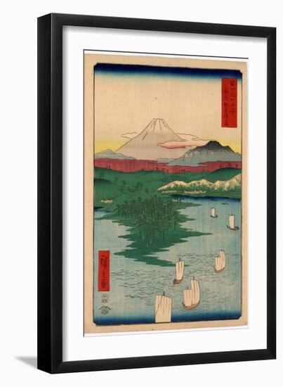 Musashi Noge Yokohama-Utagawa Hiroshige-Framed Giclee Print