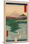 Musashi Noge Yokohama-Utagawa Hiroshige-Mounted Giclee Print