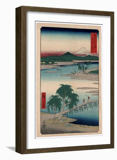 Musashi Tamagawa-Utagawa Hiroshige-Framed Giclee Print