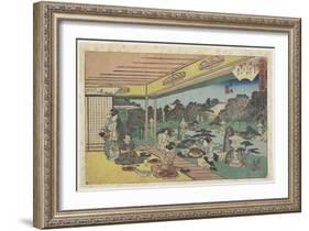 Musashiya at Ushijima, C. 1835-1842-Utagawa Hiroshige-Framed Giclee Print