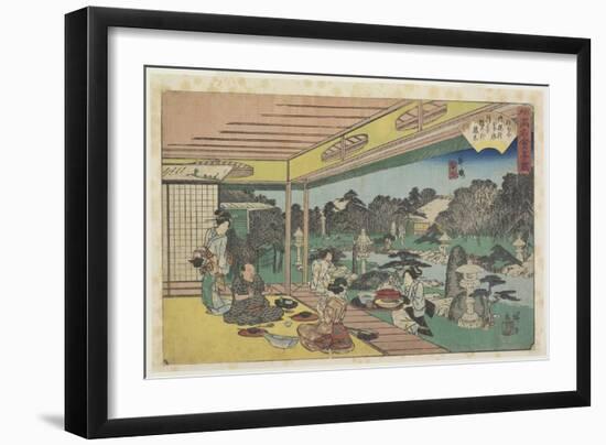 Musashiya at Ushijima, C. 1835-1842-Utagawa Hiroshige-Framed Giclee Print