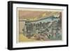 Musashiya at Ushijima, C. 1835-1842-Utagawa Hiroshige-Framed Giclee Print