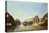 Muscat from the Harbour with a British Frigate at Anchor, from 'sixteen Views of Places in the…-null-Stretched Canvas