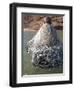 Muscat Region, Bandar Khayran, A Old Fisherman Fishes for Sardines with a Traditional Net, Oman-Mark Hannaford-Framed Photographic Print