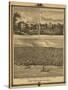 Muscatine, Iowa - Panoramic Map-Lantern Press-Stretched Canvas