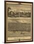 Muscatine, Iowa - Panoramic Map-Lantern Press-Framed Art Print