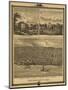 Muscatine, Iowa - Panoramic Map-Lantern Press-Mounted Art Print